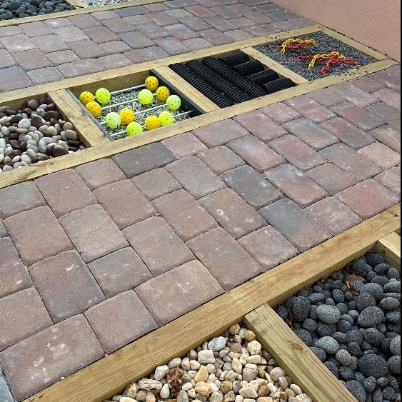 Rocks and other sensory textures in the sensory garden