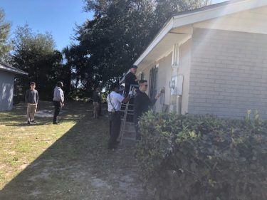 Firefighters Detailing House