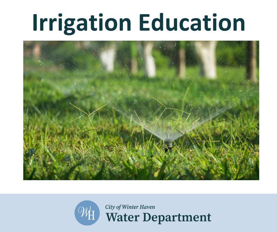 Sprinkler watering a landscape